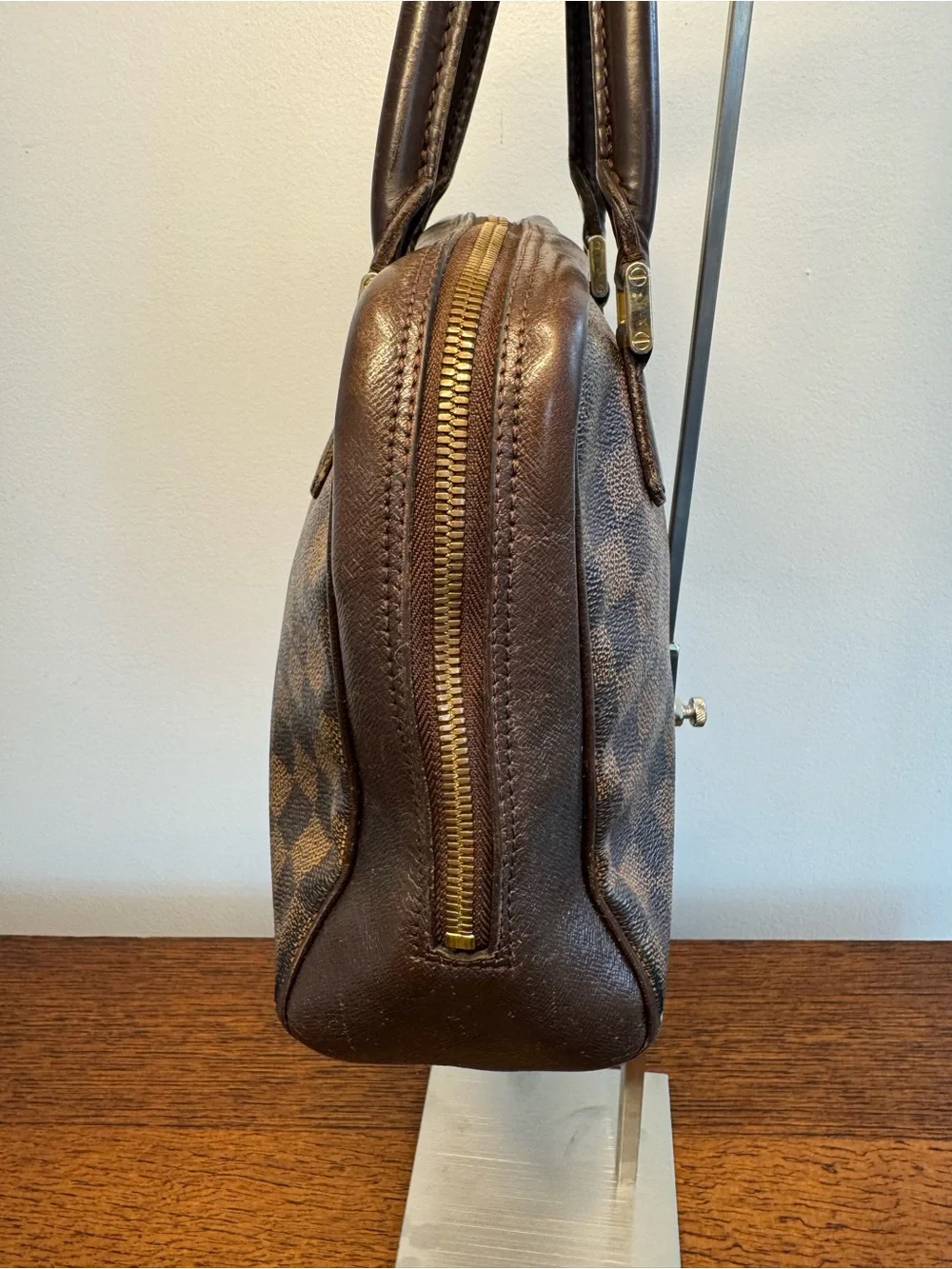 Louis Vuitton Vintage Damier Ebena Brera Top Handle Satchel with COA